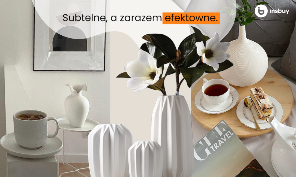 estilo home | urządzanie wnętrz | insbuy | piękne wazony | biały wazon | piękny wazon | klasyczny wazon