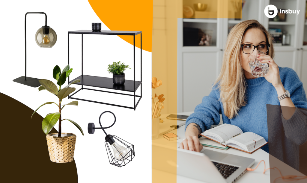 domowy kącik do pracy | home office | urządzania kącika do pracy w domu | Insbuy | aranżacje wnętrz