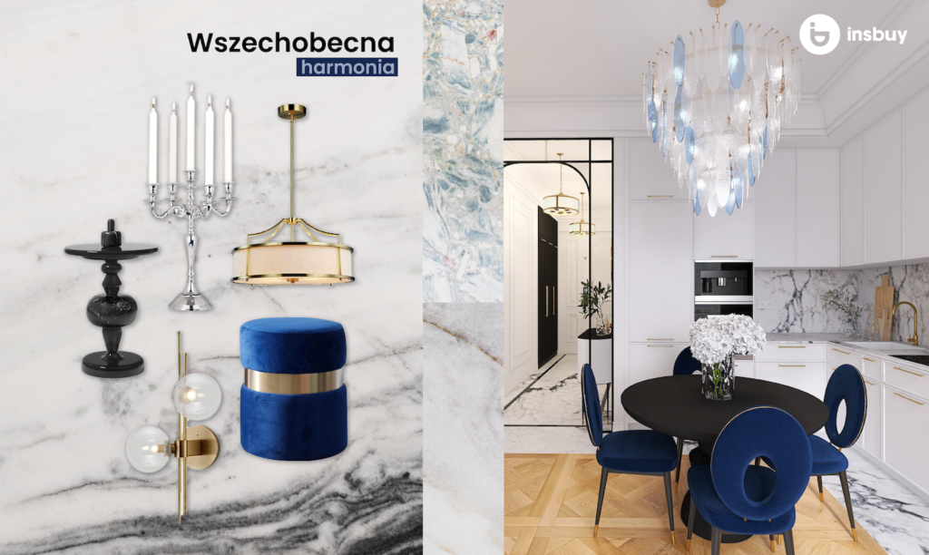 Insbuy urządzanie wnętrz aranżacje wnętrz projekt niewielkiego mieszkania w stylu glamour